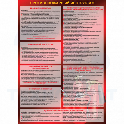 Плакат "Противопожарный инструктаж" - 1 л.